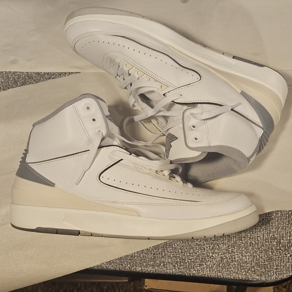 Jordan 2 white/cement grey size 12